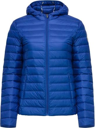 Jott Cloe Gewatteerde Jas met Capuchon - Blijf Warm en Elegant - Dames - Gewatteerde jassen - Blauw - XS - Leer - Jassen