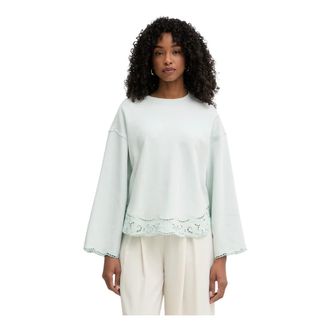 Twinset Geborduurd Sweatshirt - Dames - Tops - Groen - Maat: S Katoen