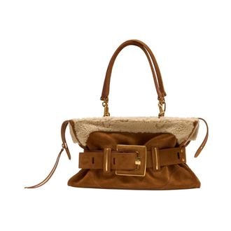 Balmain Anthem Shoulder Bag - female - Balmain - Shoulder Bags - Brown - ONE SIZE - Bags