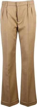 Dondup Broeken, Dames, Beige, W29, Wol, Miki Wide Broeken