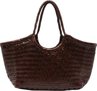 Dragon Diffusion Bolso Tote Grande Tejido a Mano Nantucket - Bags - Mujer - Marr&oacute;n - ONE SIZE