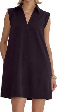 Entro Textured Mini Dress In Black