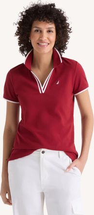 Nautica Womens Sustainably Crafted Deck Polo