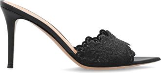 Gianvito Rossi Yvonne Mule - Dames - Muiltjes - Zwart - 41 EU - Leer - Schoenen