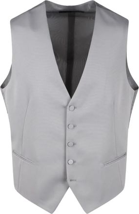 Tagliatore wool waistcoat - men - Polyester - 46 - Grey