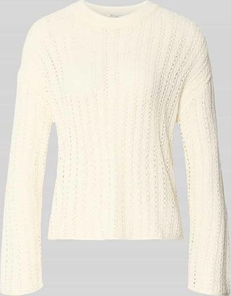 Tom Tailor Denim Comfort Fit Strickpullover im Semitransparenter Optik in Offwhite, Gr&ouml;&szlig;e XS