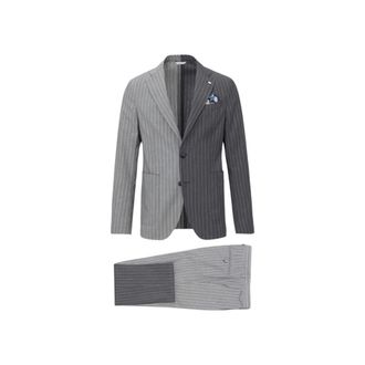 Manuel Ritz Heren, Pakken, Grijs, Maat: 3XL Tweed