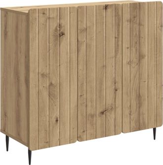 vidaXL Aparador Roble Artisan 89 X 34,5 X 82 Cm Madera De Ingenier&iacute;a Vidaxl