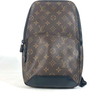 Louis Vuitton Black Brown Monogram Canvas Sling Bag (Pre-Owned)