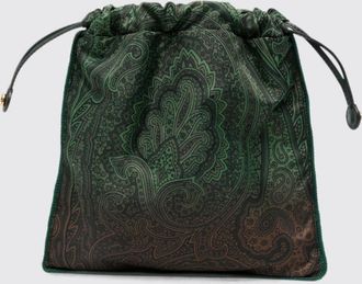Etro Mini borsa a secchiello in nylon con stampa Paisley e logo Pegaso