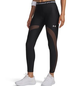 Under Armour Trainingstights UNDER ARMOUR HEATGEAR MESH LEGGING, Damen, Gr. XXL, N-Gr, ultimate schwarz,, wei&szlig;, Obermaterial: 87% Polyester, 13% Elasthan, Hosen Tr