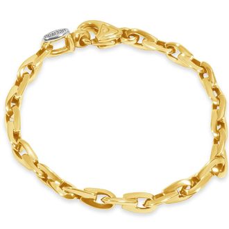 Pompeii3 Mens 14k Gold (17gram) or Platinum (31gram) 6mm Link Bracelet 8.5