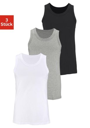 H.I.S Tanktop »Unterhemd für Herren« Packung, 3 Stk. tlg. mit Rundhals aus Baumwolle