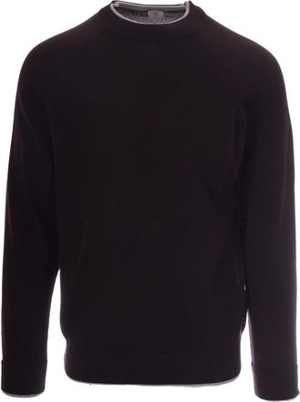 Eleventy Ronde hals gebreide kleding - Heren - Ronde hals truien - Bruin - XL - Wol - Truien & Vesten