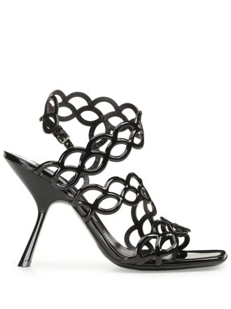 Sergio Rossi sr Mermaid 100mm leather sandals - Black
