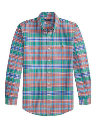 Polo Ralph Lauren plaid-pattern logo-embroidered shirt - Green