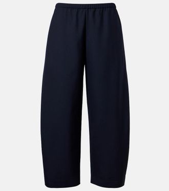 Khaite Pantaloni a gamba larga Roma in lana vergine