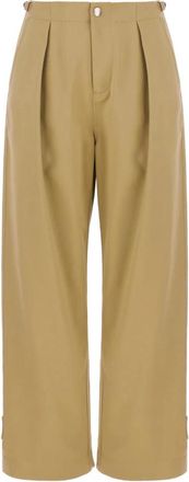 Burberry Wide Broeken - Dames - Wijde Broeken - Groen - 3XS - Broeken