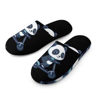 Generic Panda Riding Electric Scooter Mens House Slippers Slip Indoor Slipper On Shoes Warm Outdoor