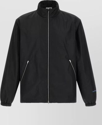Jil Sander 145 high collar blouson elastic cuffs