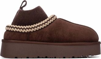 Xti Womens Comfort Suede Slippers In Brown