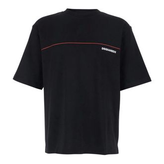 Dsquared2 T-Shirts, male, Black, Size: S Logo T-shirt