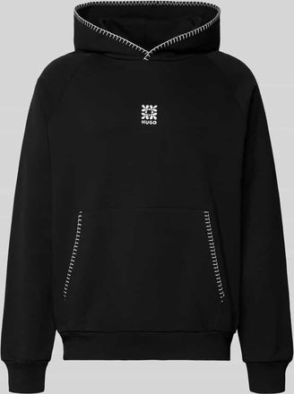 HUGO BOSS Regular Fit Hoodie aus reiner Baumwolle Modell DAROHOOD in Black, Gr&ouml;&szlig;e XXL