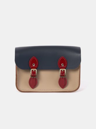 The Cambridge Satchel Company The Little One - Mushroom, Navy & Red Patent