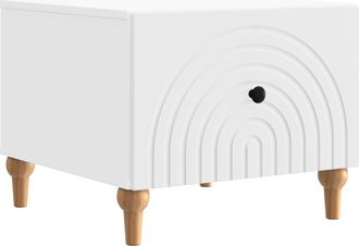 vidaXL Mesa De Caf&eacute; Con Caj&oacute;n 49 X 50 X 40 Cm Madera De Ingenier&iacute;a Vidaxl
