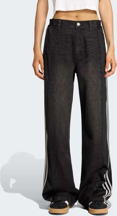 adidas Originals Athletic Dept Firebird - Pantaloni sportivi in denim neri-Nero