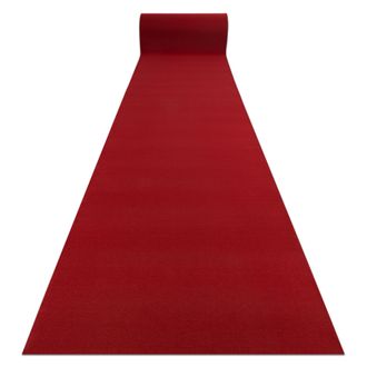 RugsX Passatoia Spessa Gommata Rumba 1974 Nozze Colore Unico Chiaretto, Rosso 80cm Red 80x640 Cm
