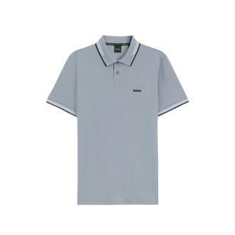 HUGO BOSS Stretch-cotton Slim-fit Polo Shirt With Branding And Stripes