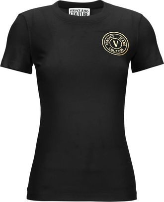 Versace Jeans Couture T-shirt - Dames - T-shirts - Zwart - 2XS - Tops