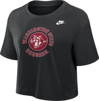 Nike Washington State Cougars Nike Womens Dri-FIT Cropped T-Shirt in Black | W11840P404WSTU-BLK