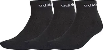 adidas neo Hc Ankle 3pp Solid Color Athleisure Casual Sports Socks Black GE6128