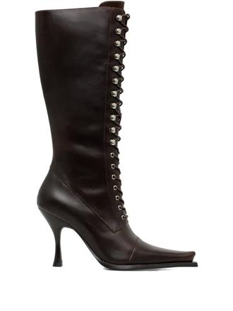 Jeffrey Campbell Lani lace-up heeled boots - Brown