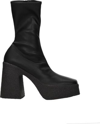 Stella McCartney Black Leather Ankle Womens Boots