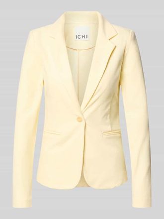 Ichi Slim Fit Blazer mit Paspeltaschen Modell KATE in Pastellgelb, Gr&ouml;&szlig;e XXL