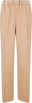 Alberto Biani Pantaloni dritti con vita elasticizzata - Toni neutri