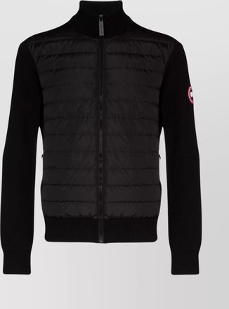 Canada Goose high neck quilted wool knit jacket