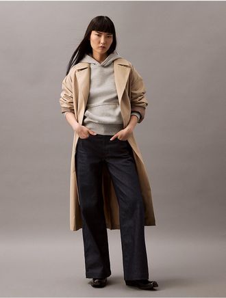 Calvin Klein Womens Ultra High Rise Wide Leg Fit Jeans - Blue - 24