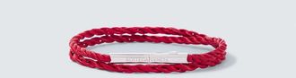 Bottega Veneta Knot sterling silver and leather bracelet