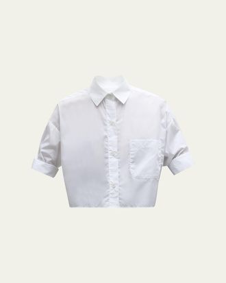 TWP Next Ex Cropped Shirt in Superfine Cotton