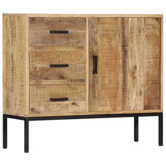 Berkfield Home Sideboard 88x30x71 cm Solid Mango Wood in Brown | Size: 88 x 30 x 71 cm