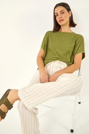 Roman Textured Stretch Tunic Top