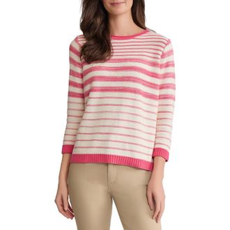 Jones New York Marled Roll Neck Sweater in Fresh Guava /Jones White at Nordstrom, Size X-Small
