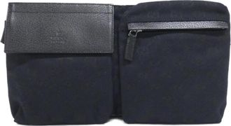 Gucci Black Gg Canvas Fanny Pack (Pre-Owned)