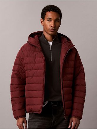 Calvin Klein Jeans Calvin Klein Mens Packable Lightweight Ripstop Puffer Jacket - Red - 2XL