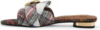 Kurt Geiger Mayfair Flat Sandal - Dames - Sandalen - Veelkleurig - 38 EU - Leer - Schoenen