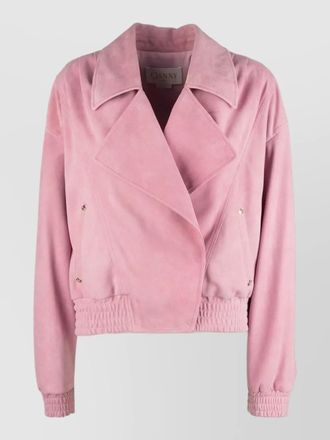 Genny double breasted coat button detail hem